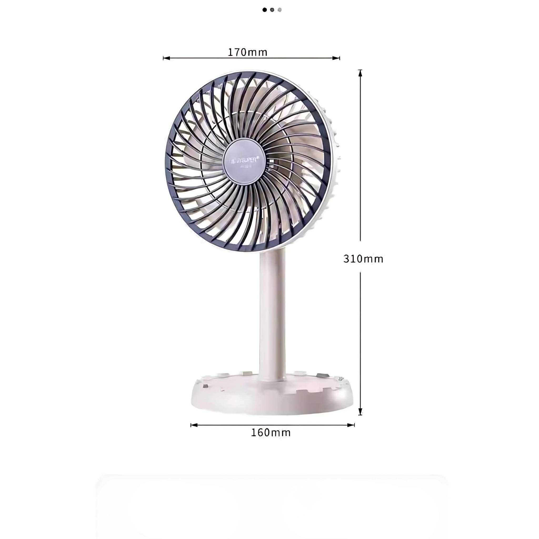 JY SUPER Rechargeable Portable Table Fan R2R - (JY-2218)